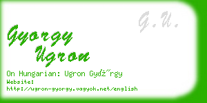 gyorgy ugron business card